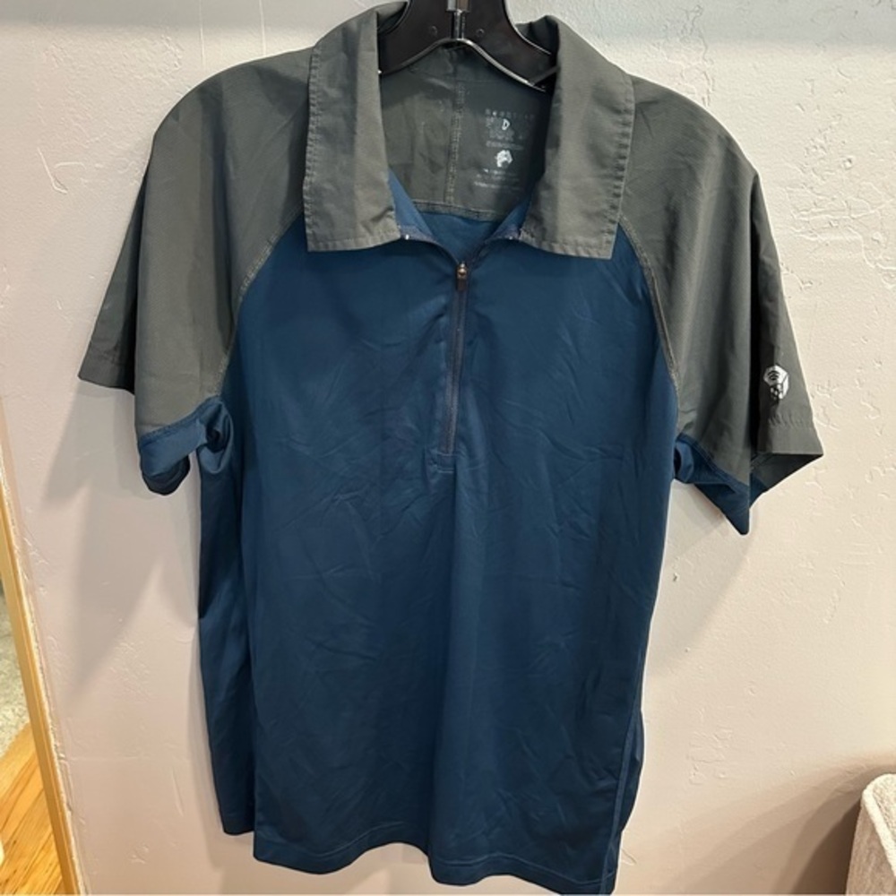 Mountain Hardwear Men's Blue and Gray Shirt Short Sleeves size‎ M #KA6
